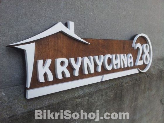 Acrylic, Acp, Wood, Glass nameplate And Signboard